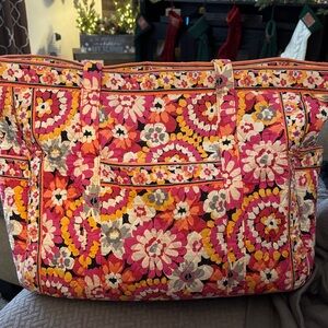 Vera Bradley Pink and Orange Floral Tote